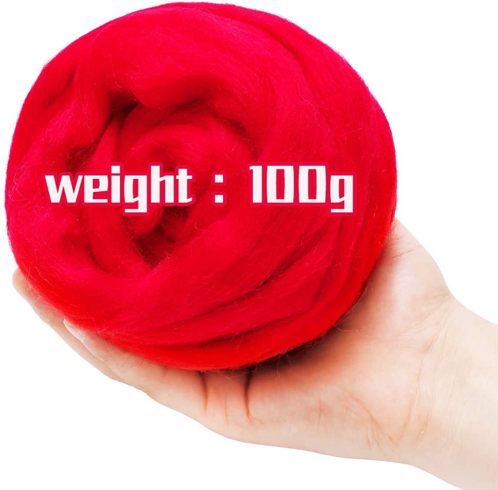 LMDZ 3.53oz Wool Roving Yarn, Fiber Roving Wool Top, Wool Felting Supplies, Wool, Chunky Yarn, Spinning Wool Roving