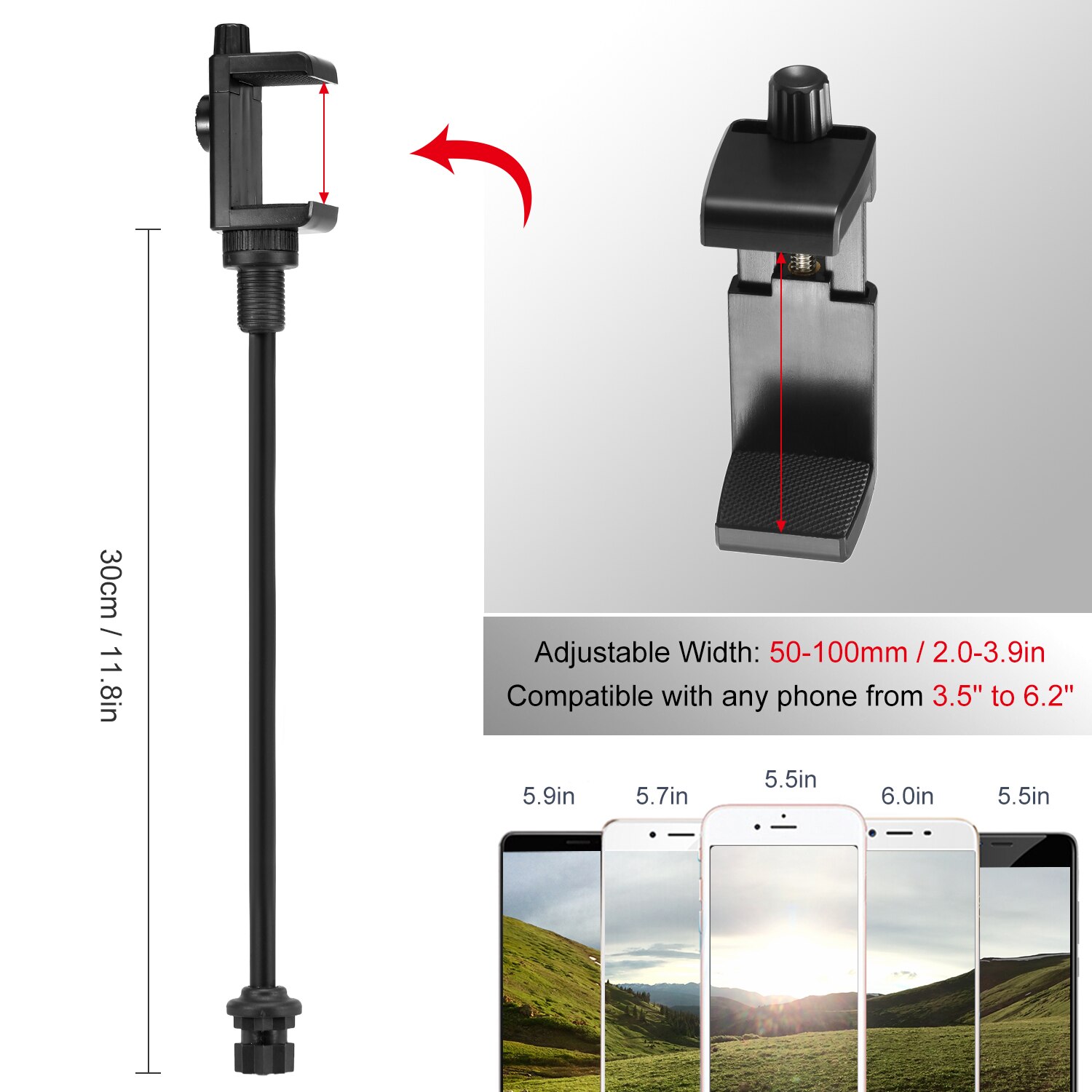 Soporte Universal para barco para teléfono Kayak soporte para cámara canoa con brazo largo Flexible