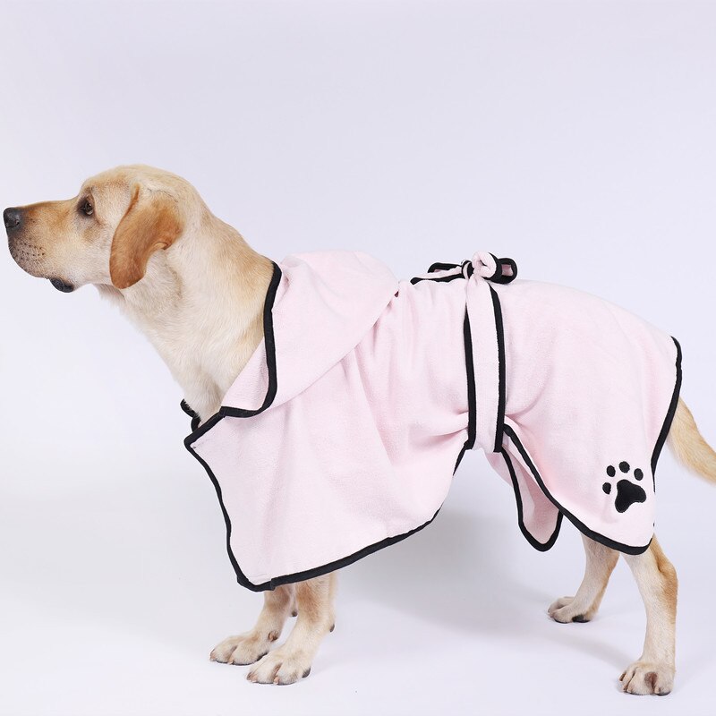 Albornoz absorbente de secado rápido para perro, toalla supercálida para perros pequeños, medianos y grandes, de microfibra, para mascotas, XS-XL: Rosa / M
