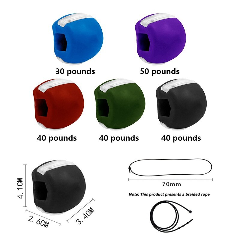 Balle d'exercice musculaire pour la mâchoire,accessoires d'entraînement,