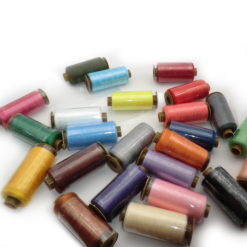 500 Yards 24Pcs Multicolor Machine Embroidery Thread Sewing Polyester Threads Sewing Thread Craft Patch Steering-wheel Supplies