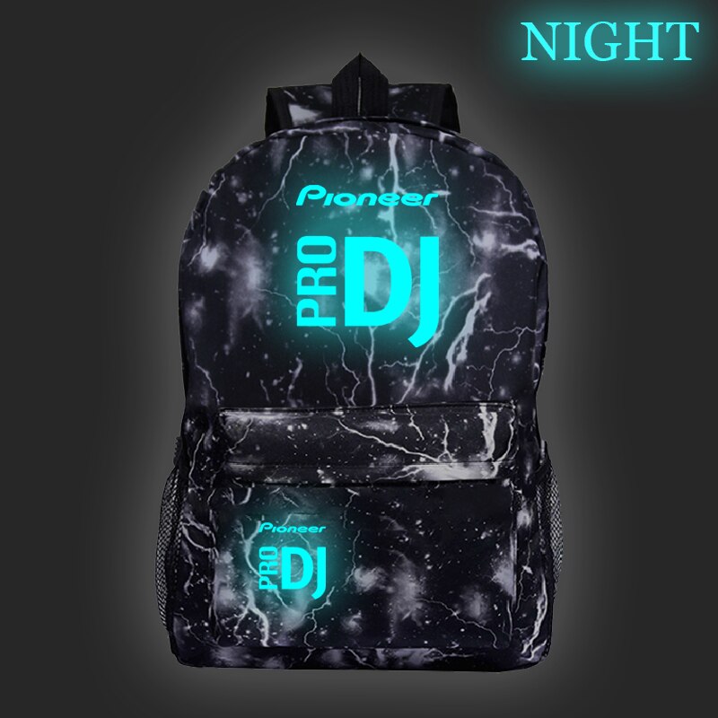 Pioneer Pro Dj Luminous School Rucksack Men Women Boys Girls School Bag Pattern Laptop Backpack Mochila: 8