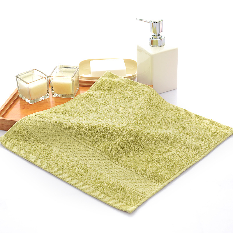 Asciugamano per il viso piccolo in cotone 100% Asciugamani quadrati morbidi per il lavaggio del viso per bambini Panno per il viso per bambini Puro assorbente Cura del viso 34x34 cm Casa: WHITE