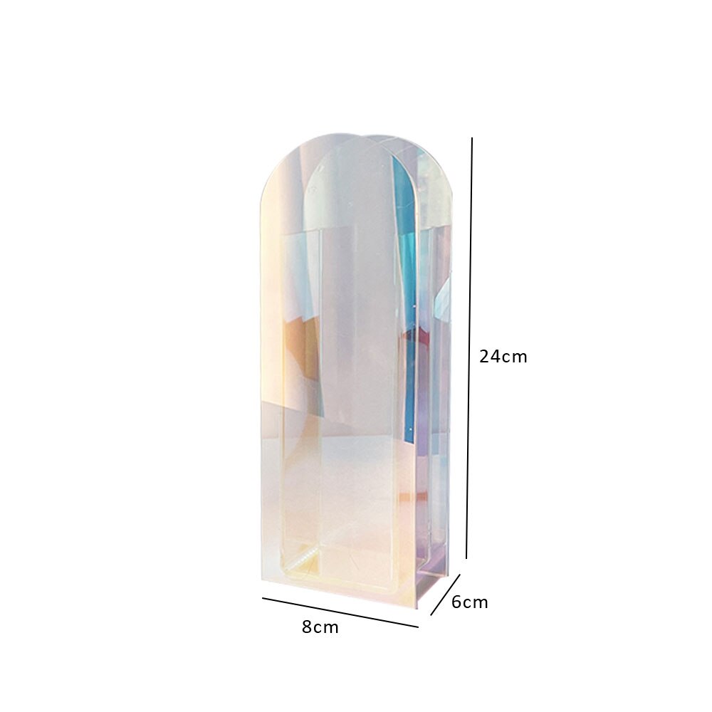 Acryl Vasen transparent Farbe Blumen- Container Dekorative Vase Hochzeit Party Heimat Büro Dekoration Vase: A2
