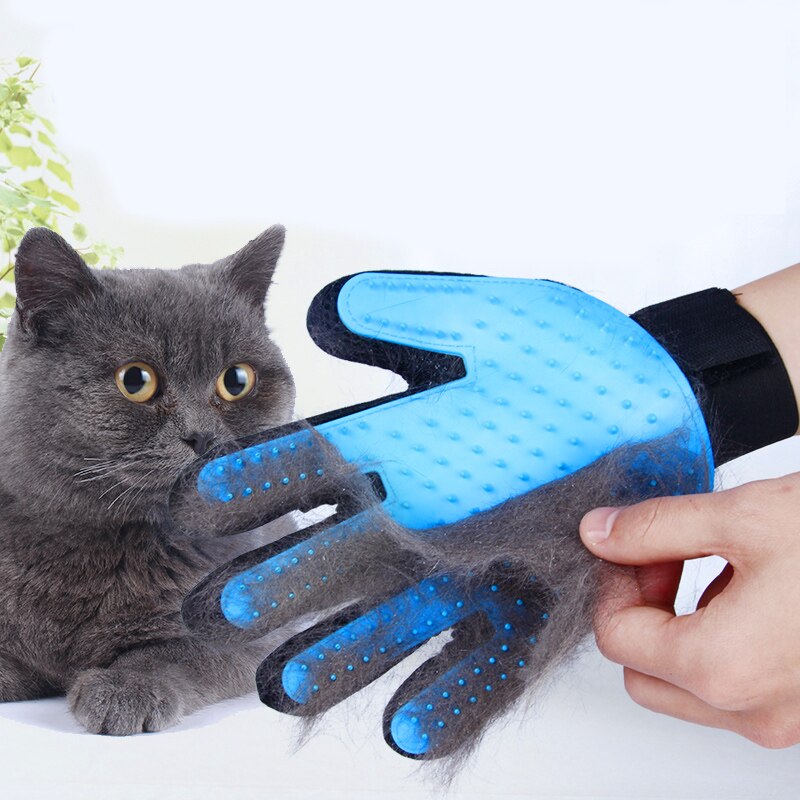 Guantes de silicona para gatos, peine para pelo, cepillo para baño de Mascota, productos de aseo para mascotas, productos de aseo para cachorros