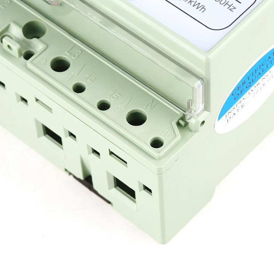 Three Phase Electric Meter on DIN Rail 3x220V/380V Digital Three Phase 4 Wire 7P Electric Meter on DIN Rail Electric Meter KWh