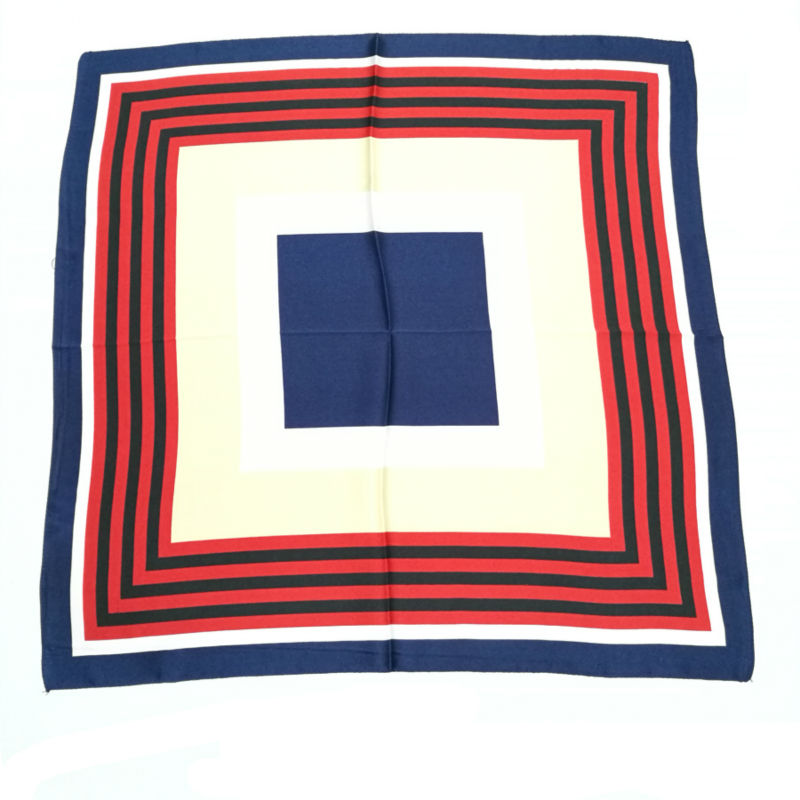 100%  naturlig siden halsduk kvinnor färgglada regnbåge randig arbetsklänning flygvärdinna scarf