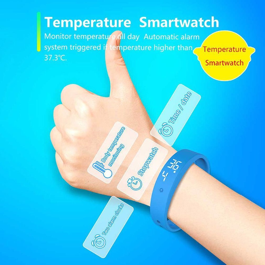 V9 Smart Bracelet Body Temperature Monitoring Precise Display Smart Band Chargeable Accurate Body Temperature Display Watch