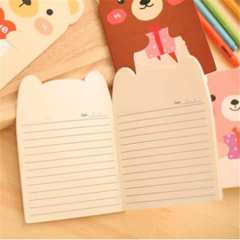 1Pcs Mini Cartoon Animal Shape Notepad Journal Diary Notebook Writting Paper Cute Memorandum School Supplies Stationery For Kids