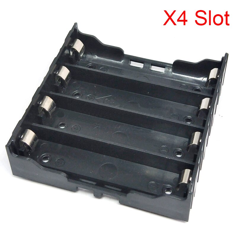 Nowy DIY ABS 18650 Power Bank Cases 1X 2X 3X 4X 18650 uchwyt na baterie schowek Case 1 2 3 4 Slot baterie pojemnik Hard Pin: Black