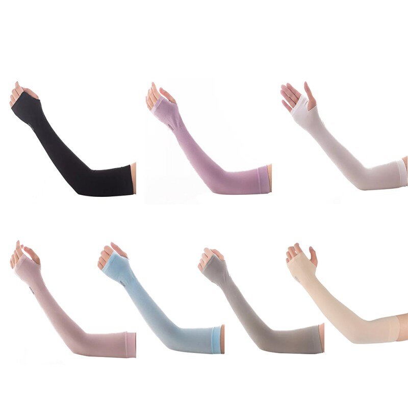 1 Pair Arm Sleeves Breathable Outdoor Cycling Running Arm Warmers Protectors For Sun Protection Sleeves Compression Unisex