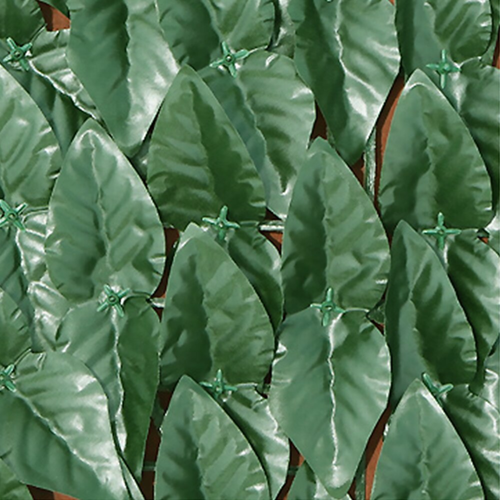 Garden Fence Decoration Privacy Wood With Artificial Green Leaf Retractable Extension Fencing For Courtyard Home Decoration: 1