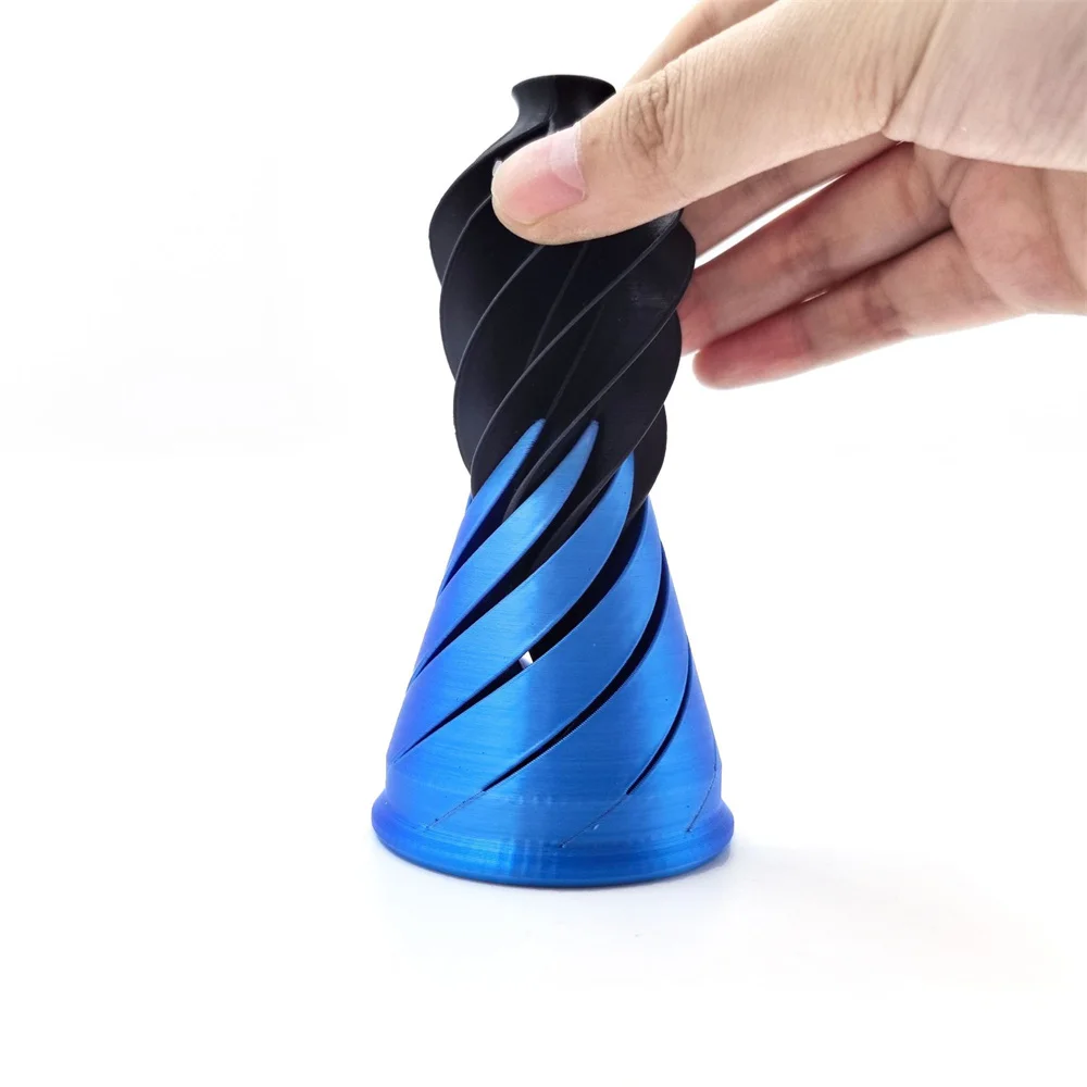 Escultura de paso de pirámide imposible, tornillo de hélice impreso en 3D, juguete antiestrés, cono en espiral, adornos decorativos de descompresión, 2024