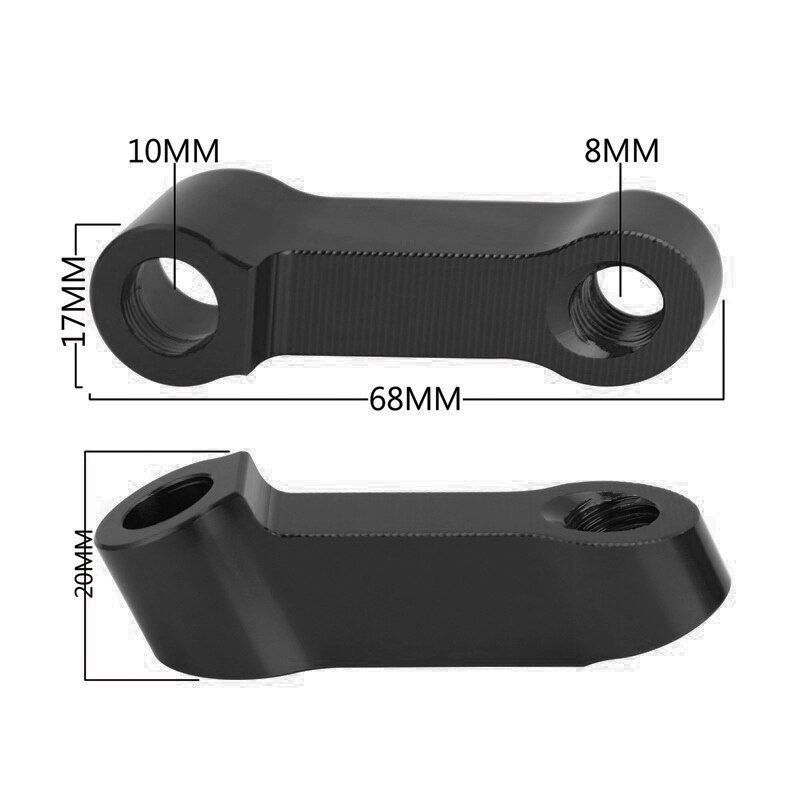 Spiegel verlengstuk riser adapter verticale verlengspiegels verlengstuk adapter bouten maat 10mm voor  mt09 mt-07 fazer fz -09 v- max 1700 s