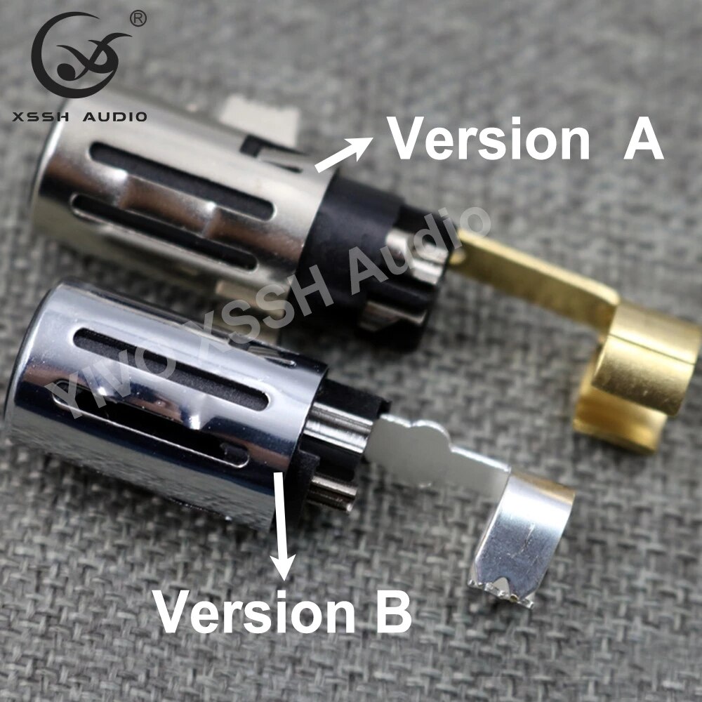 2 pairs/4pairs Female Male 3 pins Carbon Fiber Brass Plated Rhodium Gold XLR Plug Connector