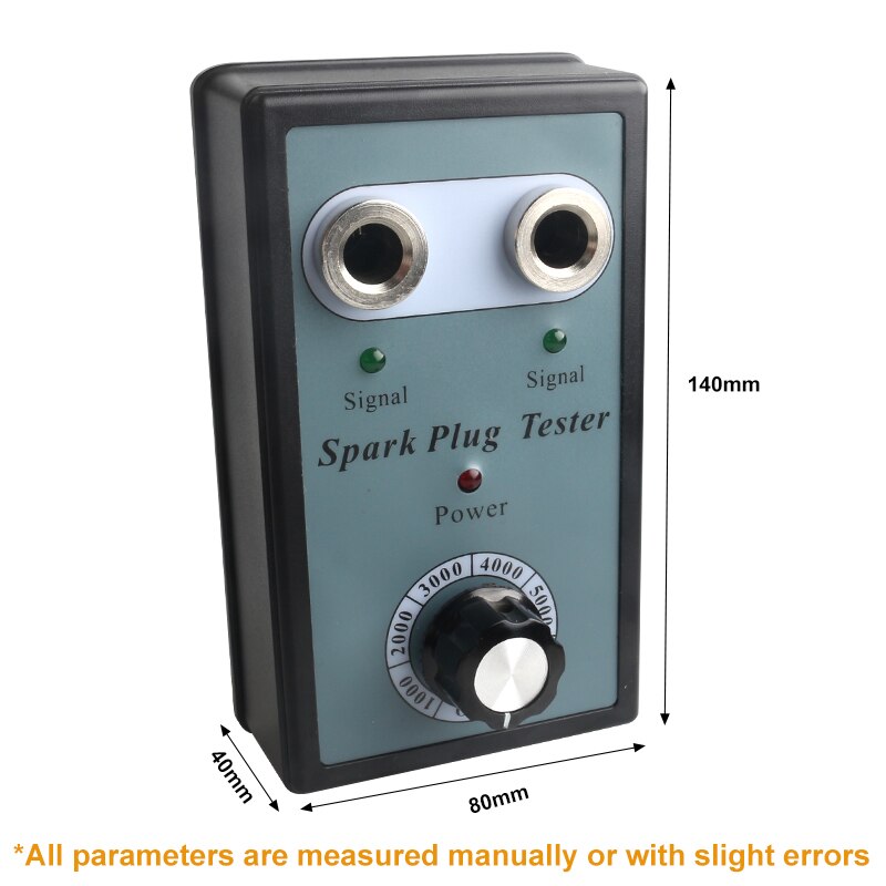 Bil bil tennplugg tester med justerbar dobbelthull detektor tenningsplugg analysator med eu plugg for 12v bensinbiler