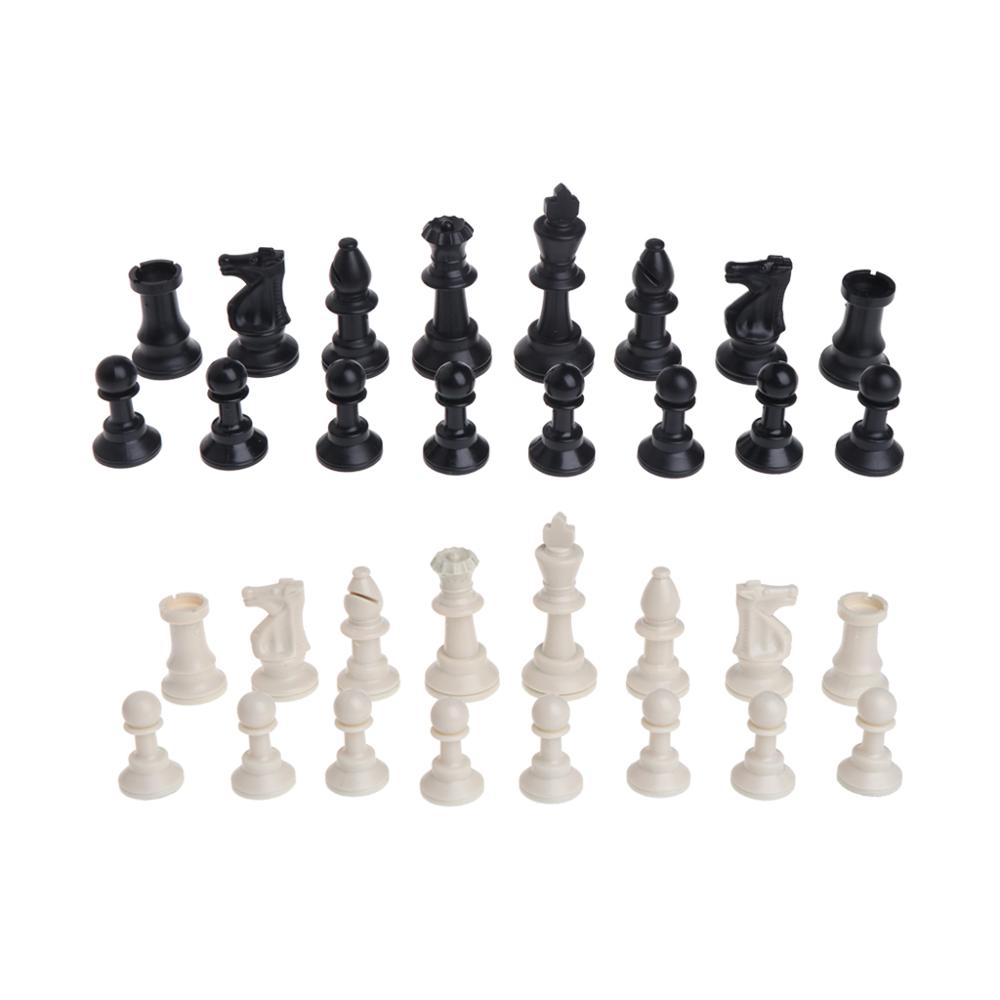 Medieval Chess Pieces Plastic Complete Chessmen International Word Chesses Game