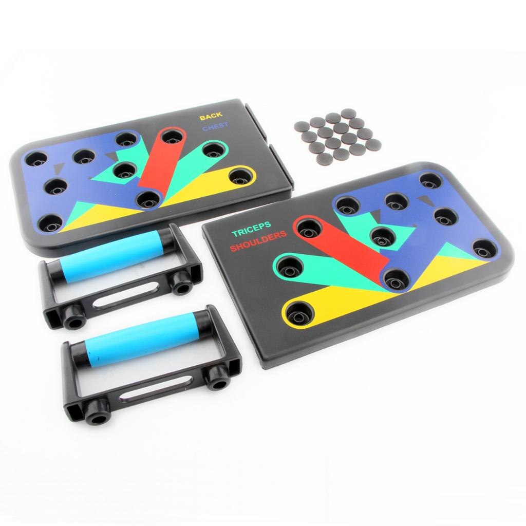 Push Up Board Push-Ups Stands Multifunctional & Collapsible Stickers Fitness Equipment - Belly Arms Waist Workout Body Training