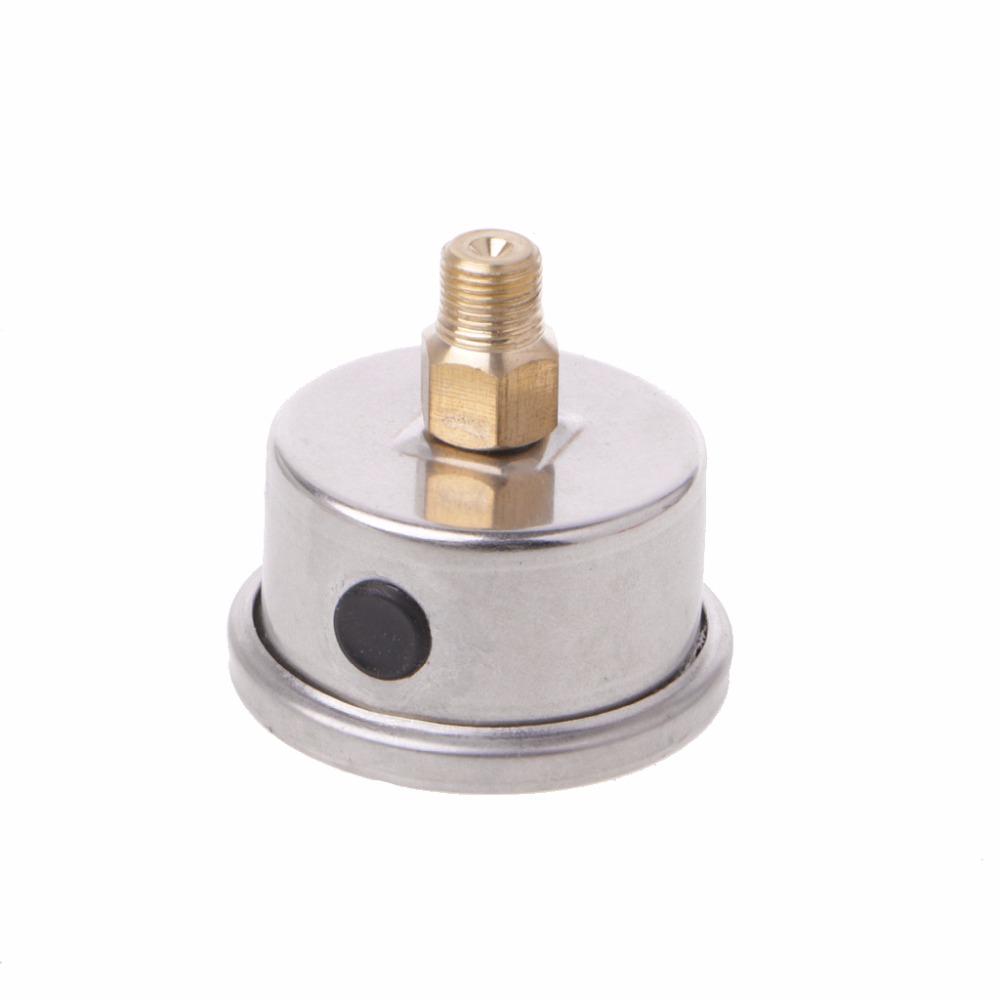 Fuel Pressure Regulator Gauge 0-160 Psi / Bar Liquid Fill Chrome Fuel Oil Gauge fit 1/8 NPT Threads C45