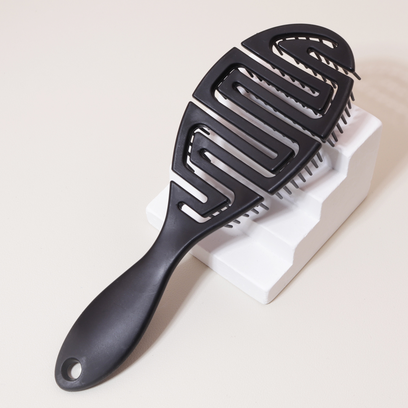 Spazzola per capelli nascosta cava, spazzola per smistamento capelli secchi e bagnati 1/2 pezzi, artiglio per pulizia spazzola per capelli, speciale per parrucche di capelli veri: Viola
