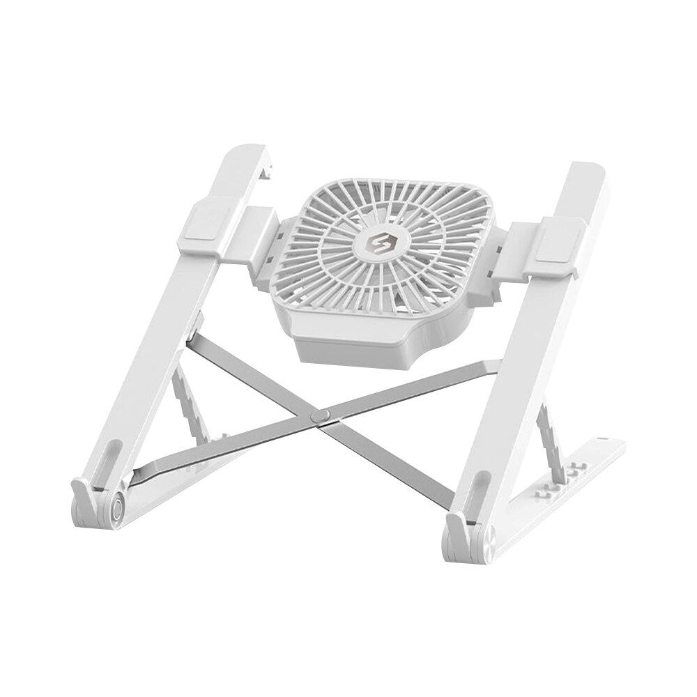 Supporto computer portatile con Ventola di raffreddamento Portatile Pieghevole Del computer Portatile regolabile Staffa di Supporto 5-livello di altezza di Raffreddamento Del desktop: bianca