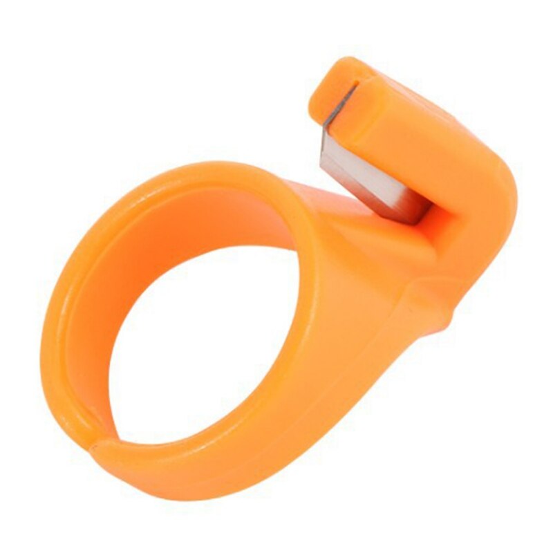 Novedad, 3 uds., hoja de plástico para dedo, artesanía de aguja, DIY, hilo para dedo, anillo del cortador, accesorios de costura artesanal para el hogar