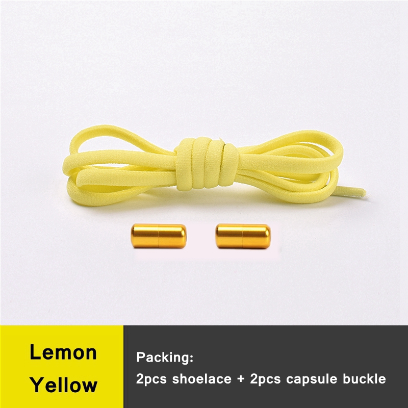 Elastic No Tie Shoelaces Semicircle Shoe Laces For Kids and Adult Metal Lock Sneakers Shoelace Boot Lazy Laces Shoe Strings
