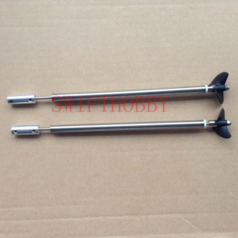 A pair 2 blade Stainless assembly 3mm shaft catamaran Double motor Rc boat