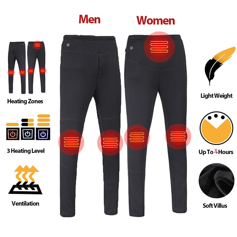 Pantalon chauffant électrique Intelligent pour homme et femme, vêtement d'extérieur, chauffant, USB, idéal pour les loisirs, l'hiver