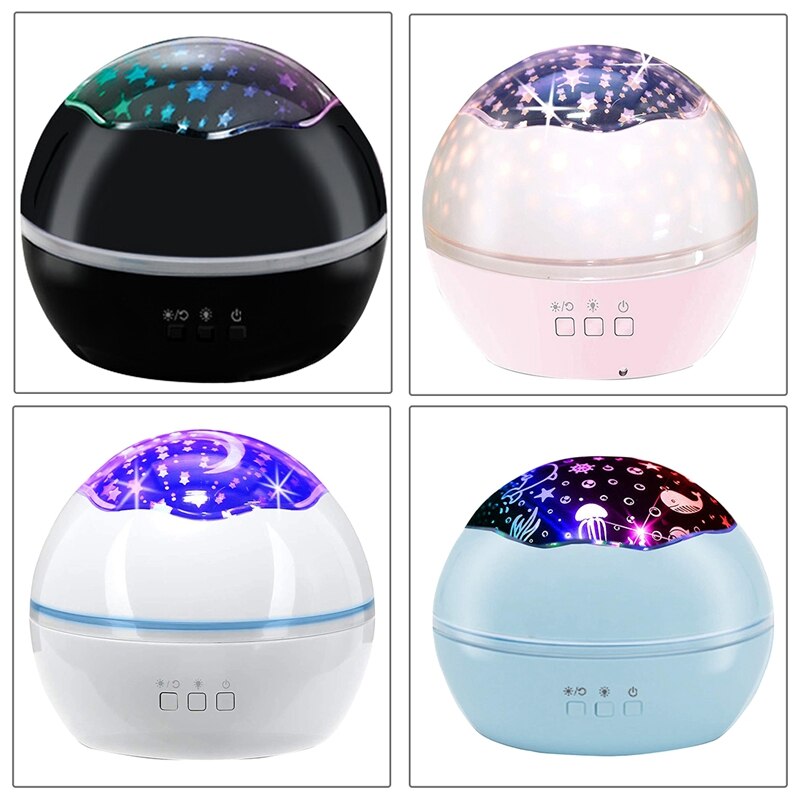 Night Light Children'S Ocean Projection Light 360° , for Baby Bedroom