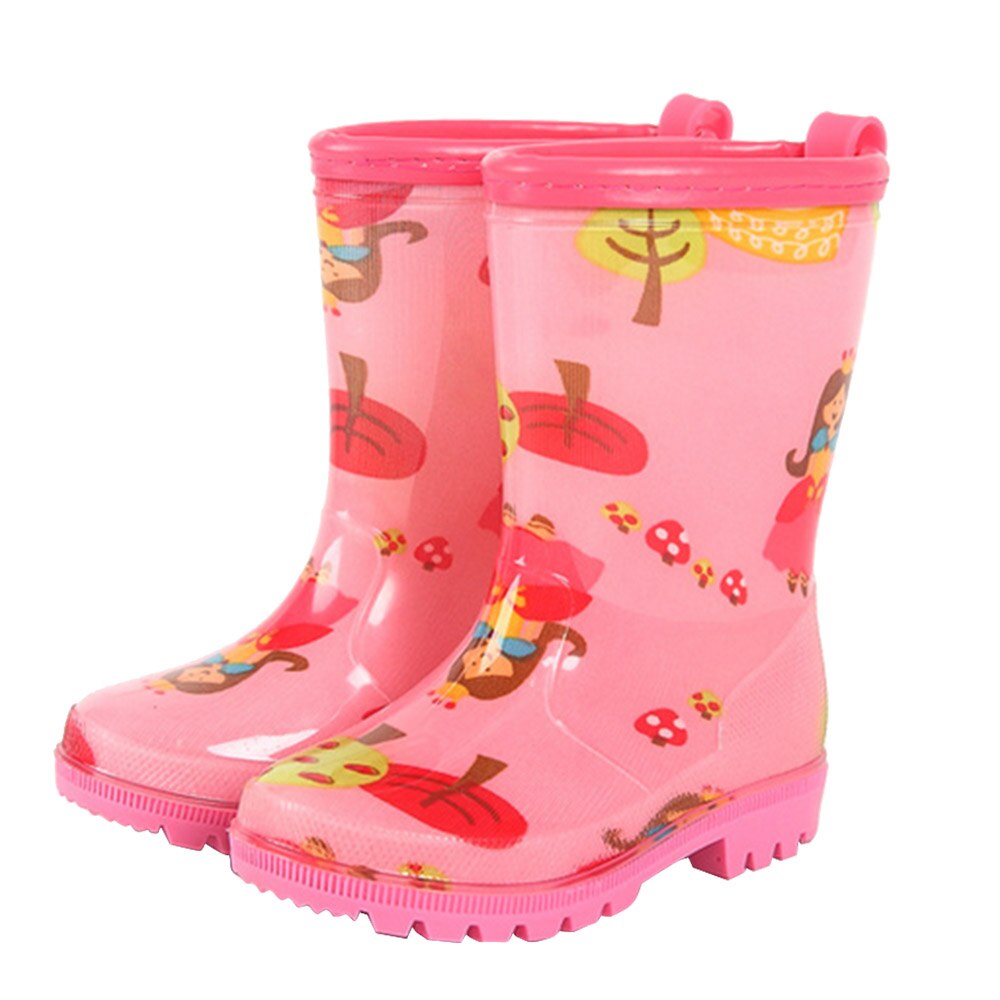 Kinderen Print Regen Laarzen PVC Regen Laarzen Waterdicht antislip Student Regen Schoenen Uitje regen laarzen op een bewolkte dag