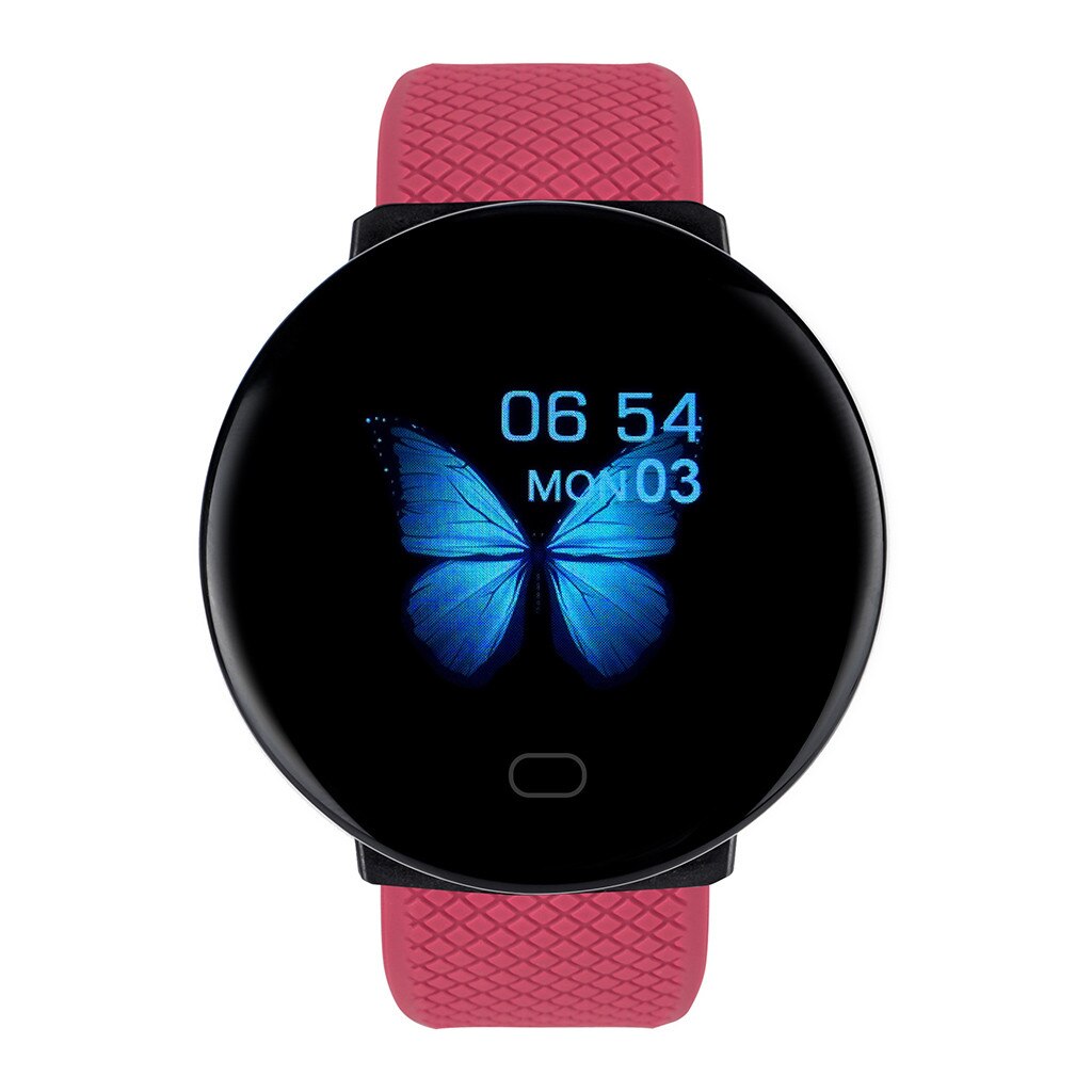 D19 Bt 4,0 Clever Uhr Schlaf Überwachung Fitness Tracker-wasserdicht Armbinde Смарт Часы Reloj Inteligente Relogio Masculino: rot 