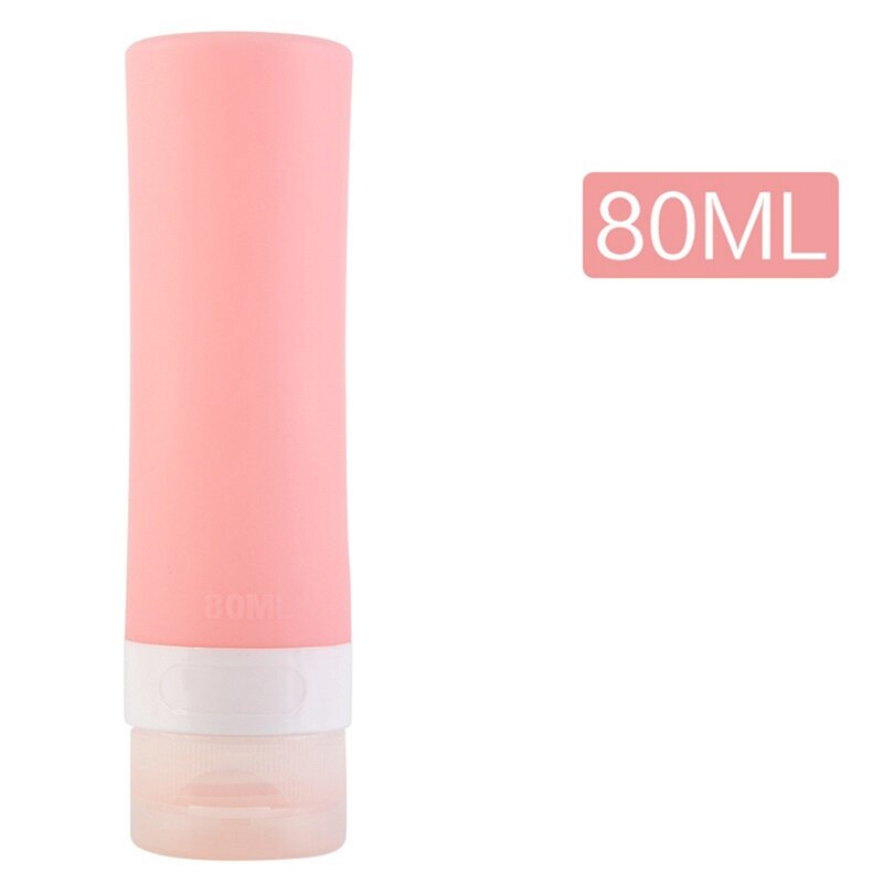Silikonowe przenośne kobiety mężczyźni pakowanie na podróż butelka na balsam szampon wanna pojemnik na kosmetyki torba: PK3 80ml