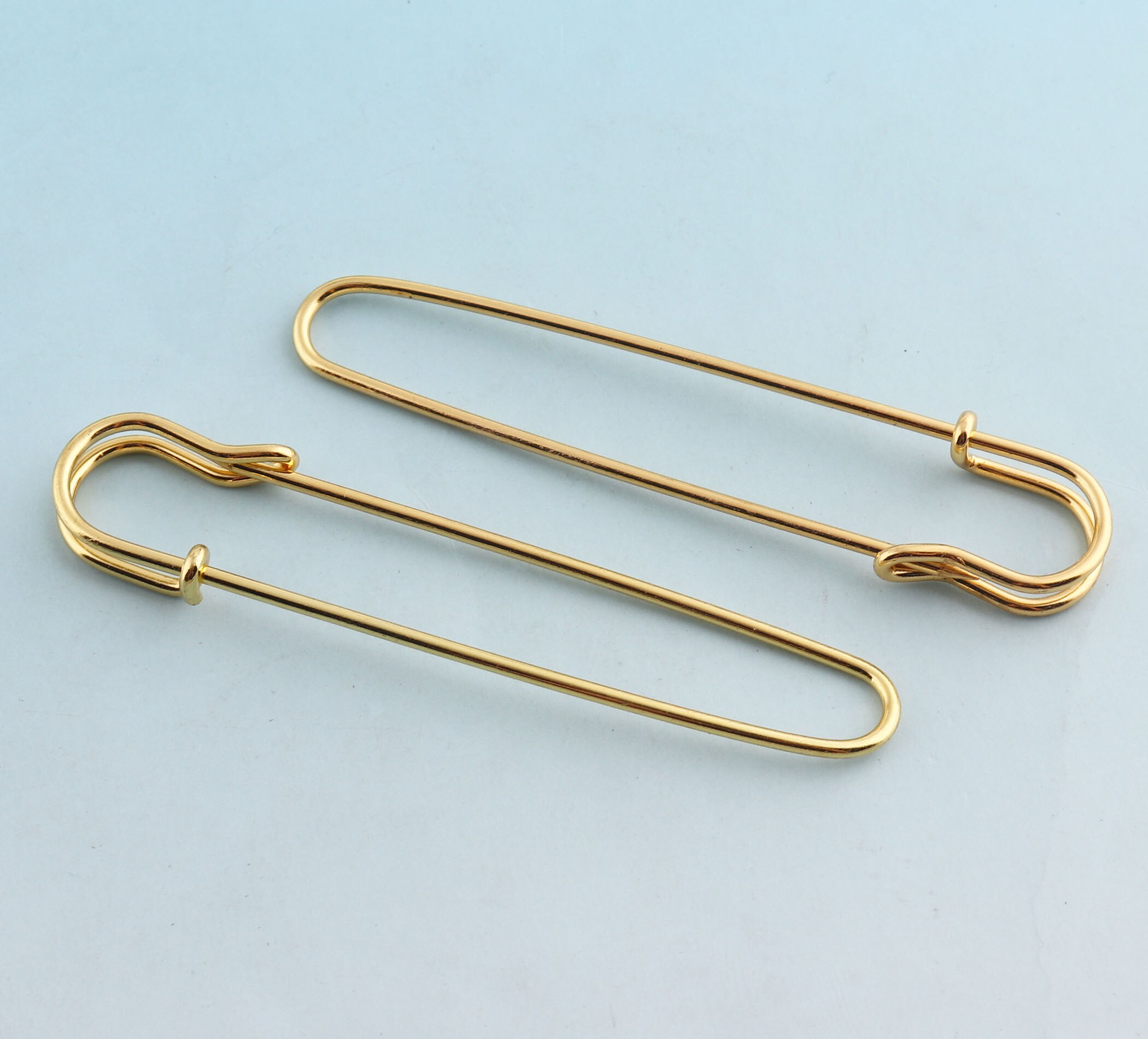 Jumbo sikkerhedsnåle 85mm store sikkerhedsnåle rose guld sikkerhedsnåle håndværksfund metalnåle broche sikkerhedsnåle diy syværktøj: Guld
