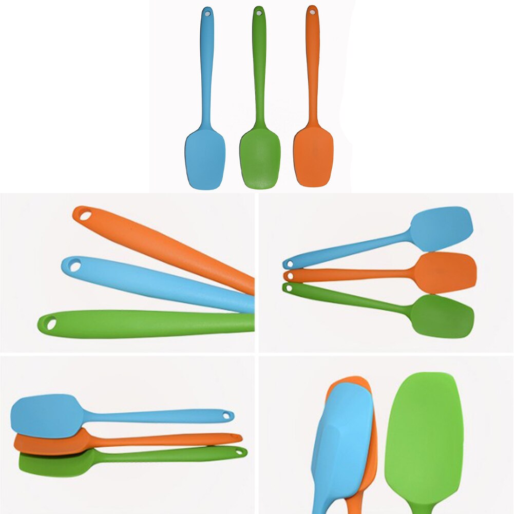 1 unidad de espátula de cuchara de silicio resistente al calor, utensilios de cocina para horno, utensilio, mango, espátula, agitador, cuchara de mezcla, utensilios de cocina