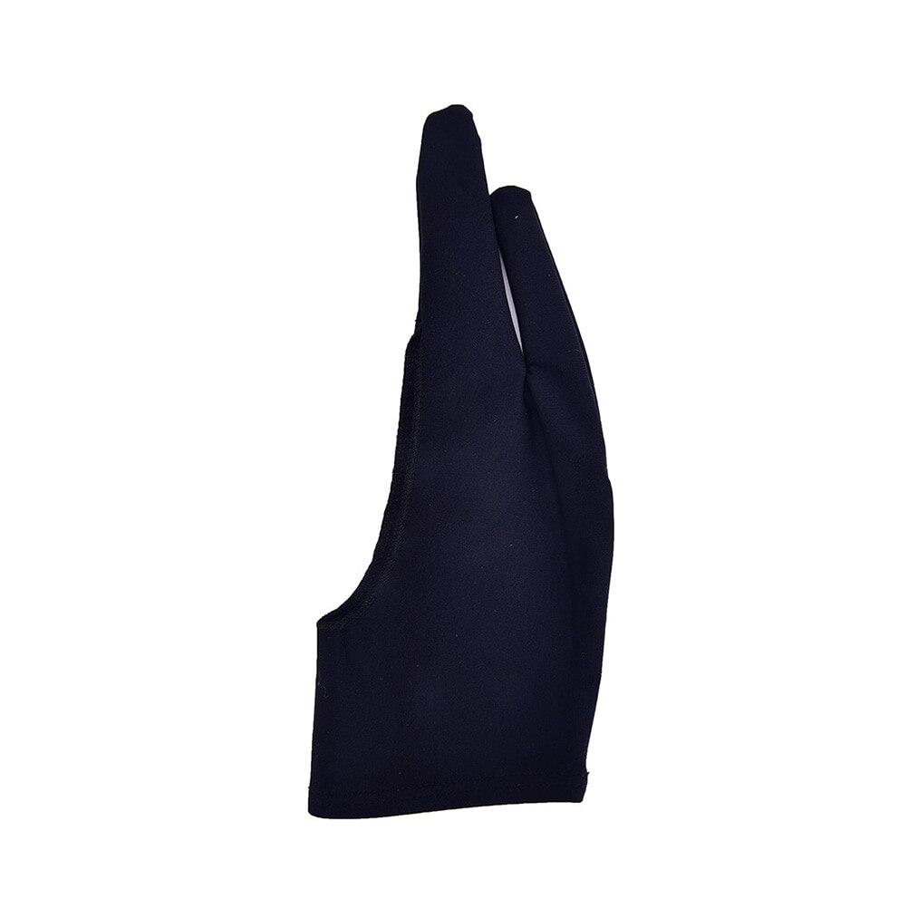 18.5cm svart kunstner tegning hanske til alle grafikk tegning tablett 2 finger bunnstoff, både til høyre og venstre hånd