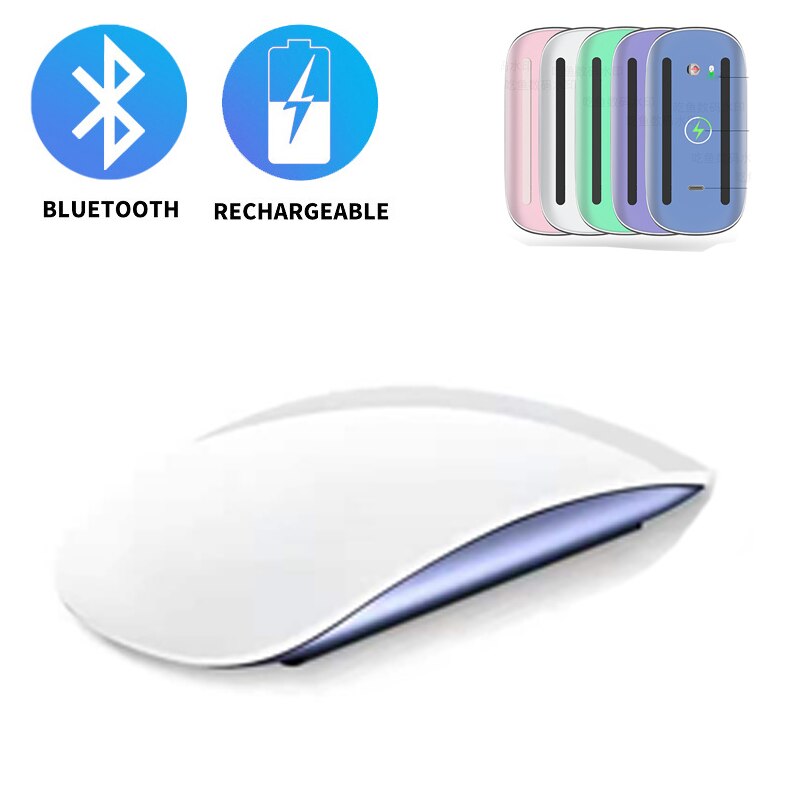 Wiederaufladbare Bluetooth Maus Drahtlose Maus Bogen berühren Magie Maus Ergonomische Ultra Dünne Optische Maus Für iPhone Macbook