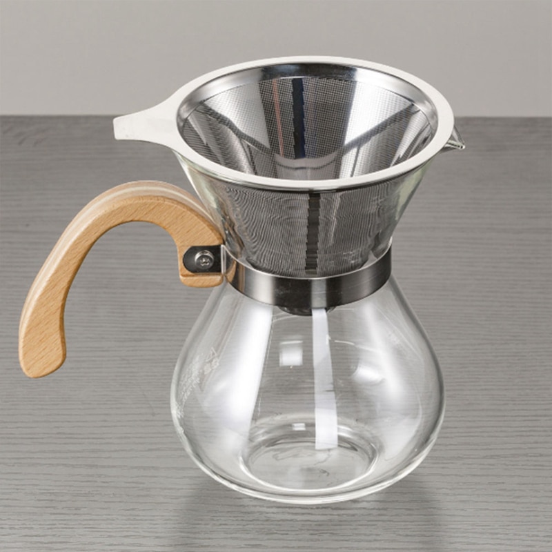 Stainless Steel Reusable Drip Coffee Filters Dripper Pour Over Coffee Filter Funnel Metal Mesh Basket Coffeeware Barista Tools