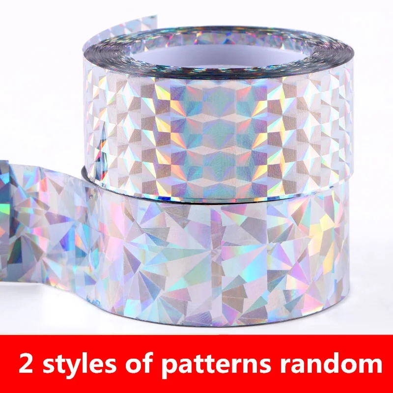 80M / 50M Bird Repellent Scare Tape Flashing Reflective Anti Bird Tape Double-sided Bird Repeller Ribbon Pigeons Crow Keep Away