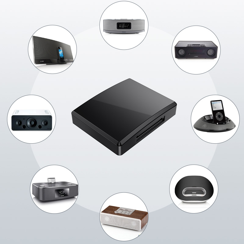 30 Pin Bluetooth 5.4 Audio Receiver A2DP Music Mini Wireless Adapter For iPhone iPod 30Pin Jack Analog Speaker For Car PC