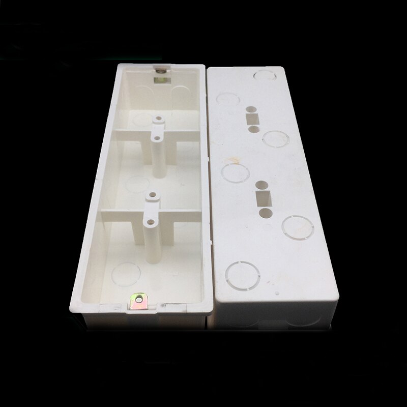Type 86 PVC Flame Retardant Junction Dark Box Universal Switch Socket Bottom Wall Mount Switch Box 3-Gang