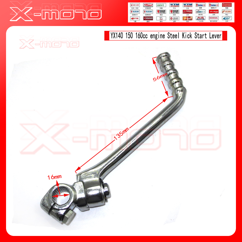 Staal Kick Start Hendel 16mm Montagegat Fit Om YX GPX KAYO 140/150