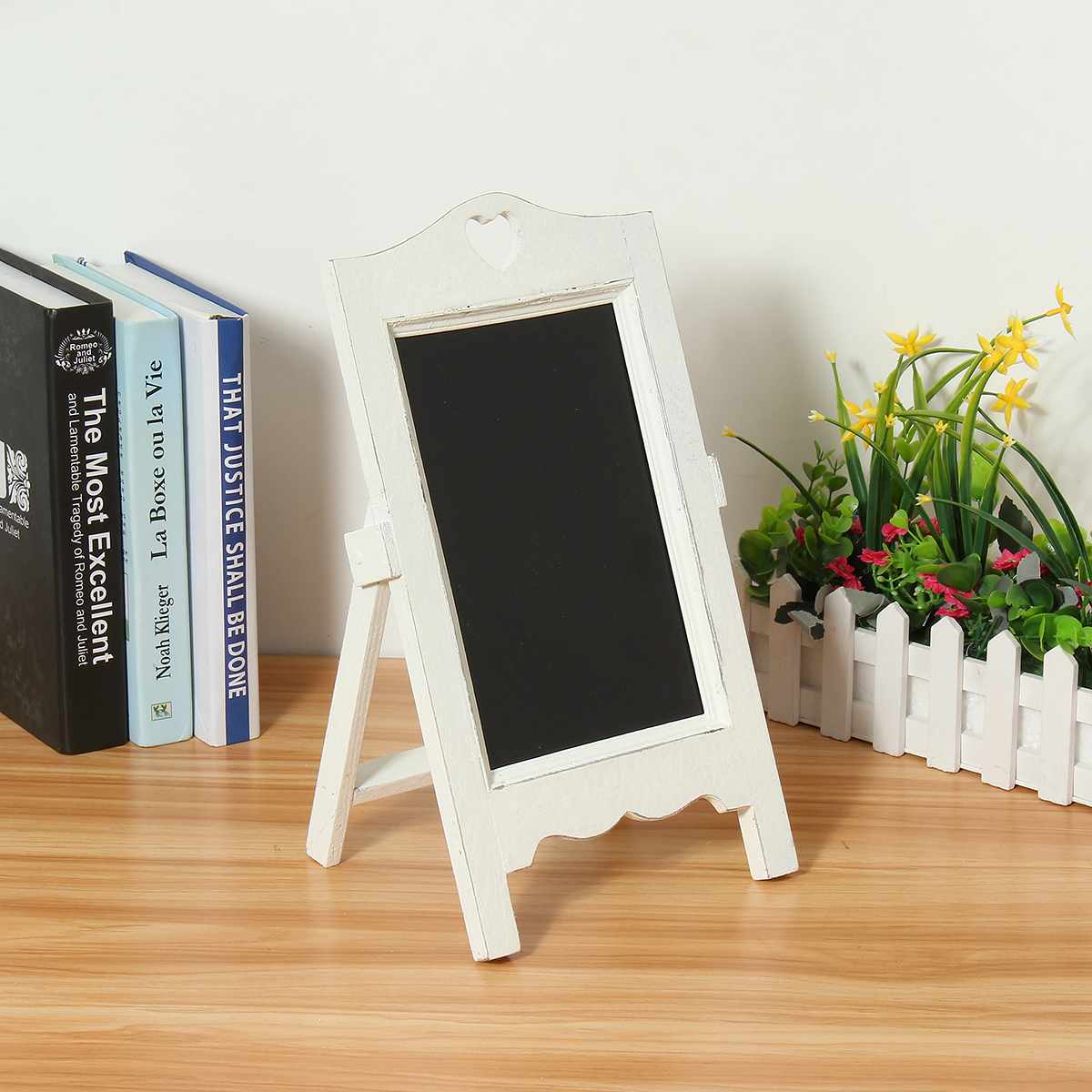 Wooden Vintage Chalk Board Blackboard Signs Memo Message Board Wedding Kitchen Notes: White