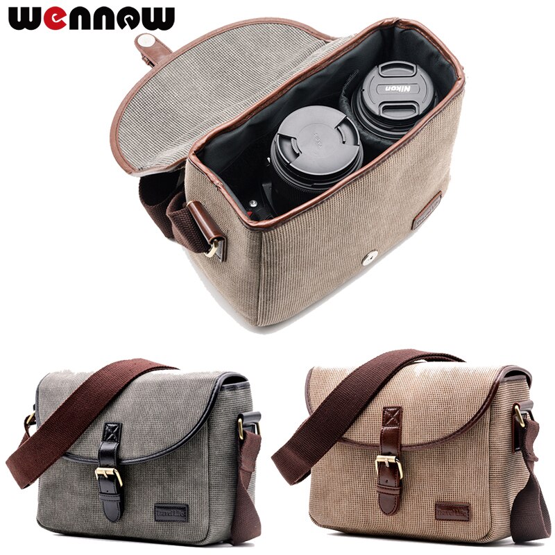 wennew Retro Camera Bag Photo Case for Sony Alpha A7 A77 Mark II III 2 A3000 A3500 A33 A33V A35 A37 A55 A55V A56 A57 A58 A65 A68
