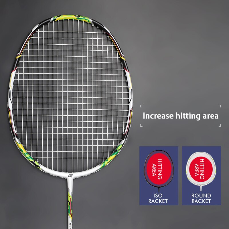 Camouflage Print Super Licht Carbon Fiber Badminton Rackets 4U 82G Geregen Professionele Racket Met Strings Zakken