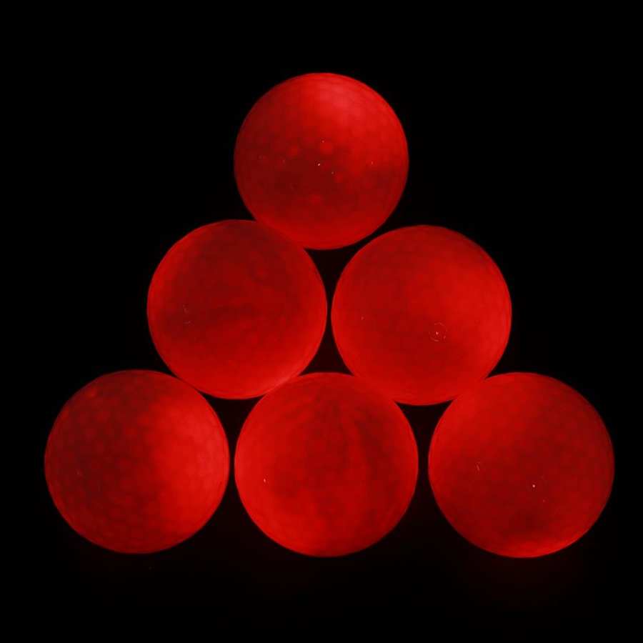 6 st boll syntetgummi led lysande boll ljus attraktiv för natten dagtid träningsboll