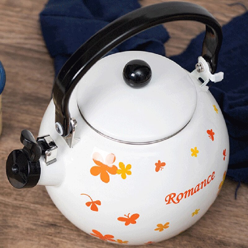Verwarming Water Thee Pot Ketel Retro Fluitketel Emaille Pot Gas Fornuis Inductie Kookplaat Huishoudelijke Chaleira Esmaltada Thuis