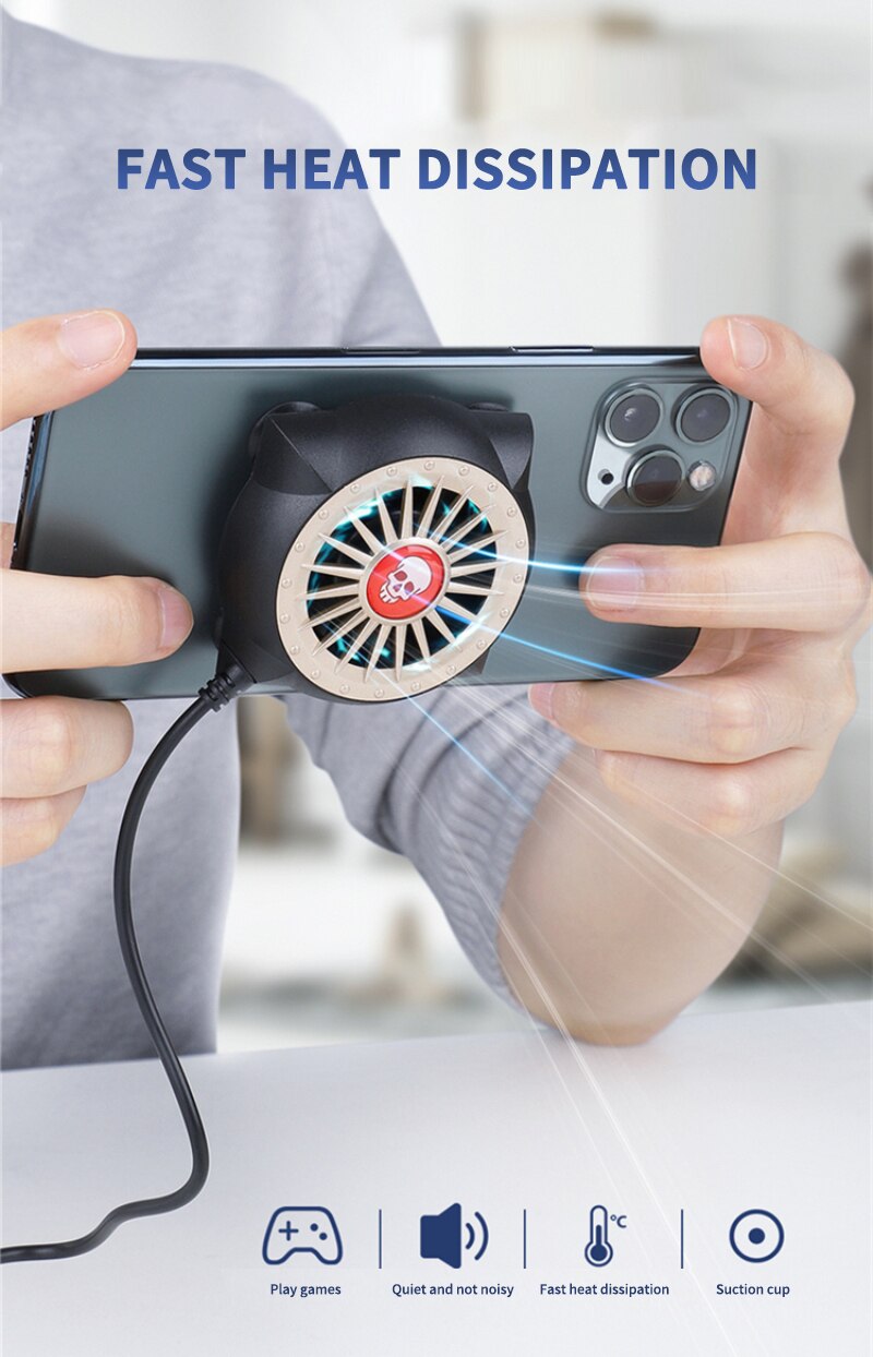 Kuulaa - Mobile Phone Skeleton Radiator Universal Phone Cooler Portable Fan Cooling Heat Sink Mobile Phone Cooler