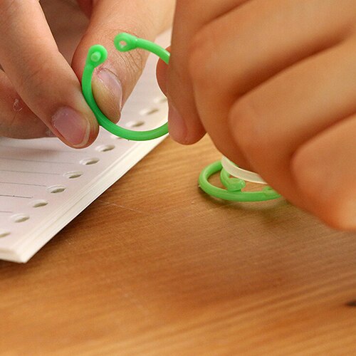 Plastic Ring Binder for Spiral Notebook Diary Loose Leaf Book Binding 12Pcs/set