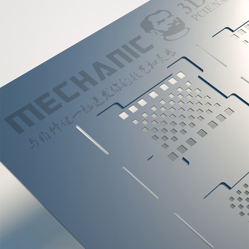 Mekaniker 3d bga reballing stencil för ipad iphone xr/xs/x /8/7/6s/6/5 hårddisk nand pcie planteringsplåt mall lödnät
